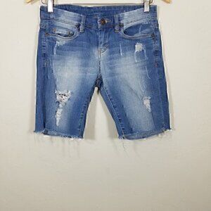 Blank NYC Distressed Jean Shorts Size 24